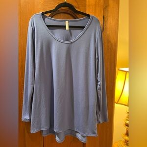 LuLaRoe Lynnae Dusty Blue Long Sleeve Tee